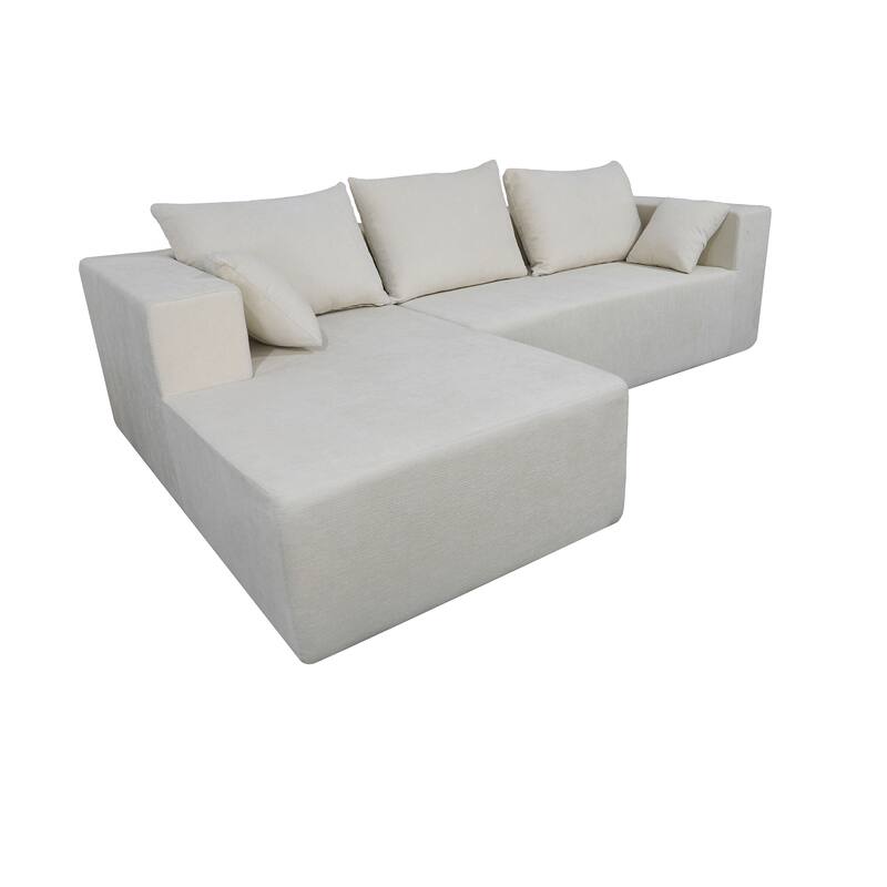 Beige Fabric & Foam Sofa and Sofa Bed, 107x39x26 inches, 166 lbs, Multi Combinations