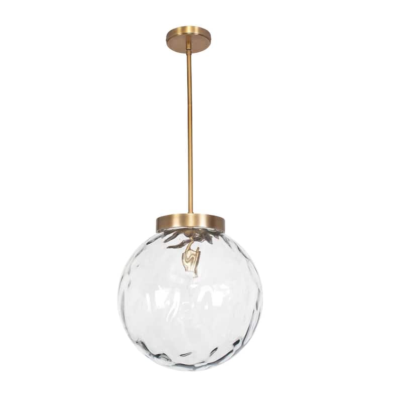 Uttermost 21622 Gaia 15" Wide Pendant with Water Glass Shade