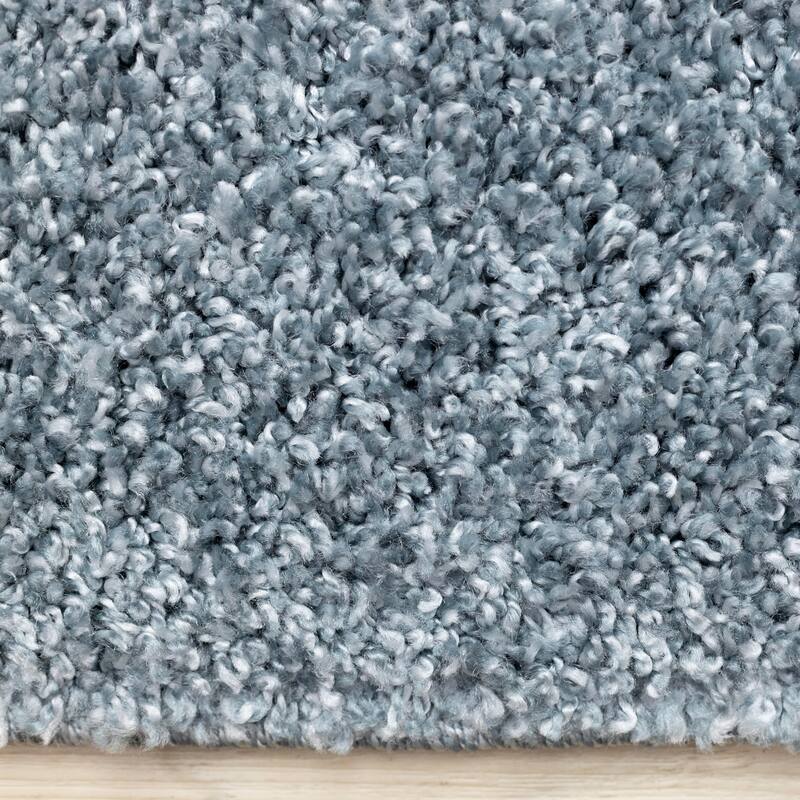 Brooklyn Collection - Blue Shag Indoor Rug