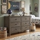 preview thumbnail 1 of 6, Furniture of America Lanister Transitional Warm Grey 48-inch Wide 6-Drawer Solid Wood Dresser Wire-Brushed Warm Grey