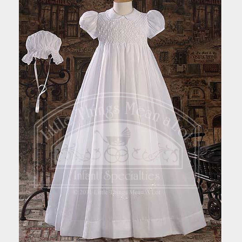 smocked baptism dress