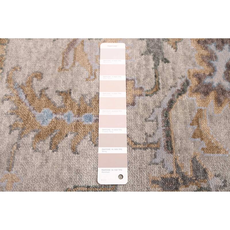 ECARPETGALLERY Hand-knotted Jules Sultane Light Grey Wool Rug - 8'1 x 9'11