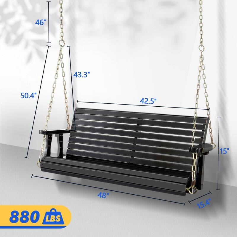 2 Person Patio Wooden Porch Swing