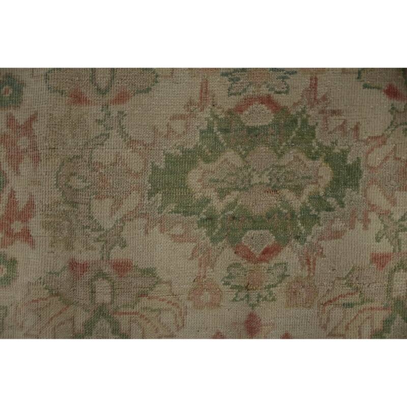 Hand Knotted Oriental 100% Wool Carpet Traditional Floral Beige & Ivories Ziegler Area Rug - 12' 10'' X 9' 7''
