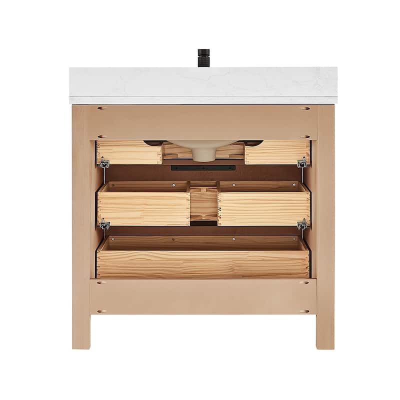 Shenzhen Bath Vanity with Composite Stone Top without Mirror