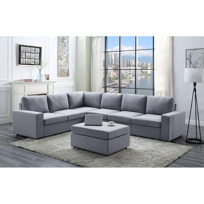7 Seat Reversible Modular Sectional Sofa