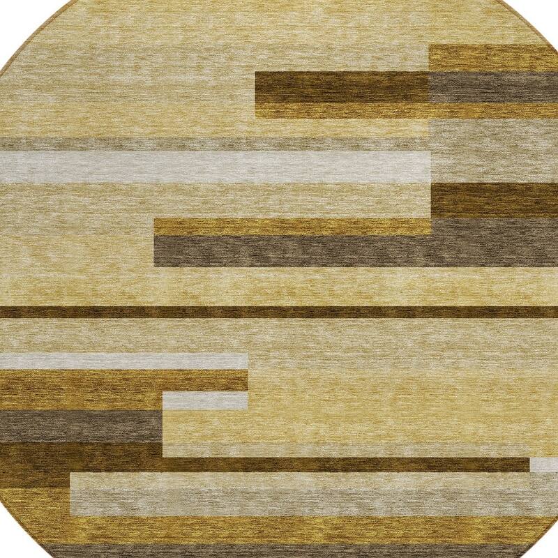 HomeRoots Striped Transitional Rectangle Outdoor Rug