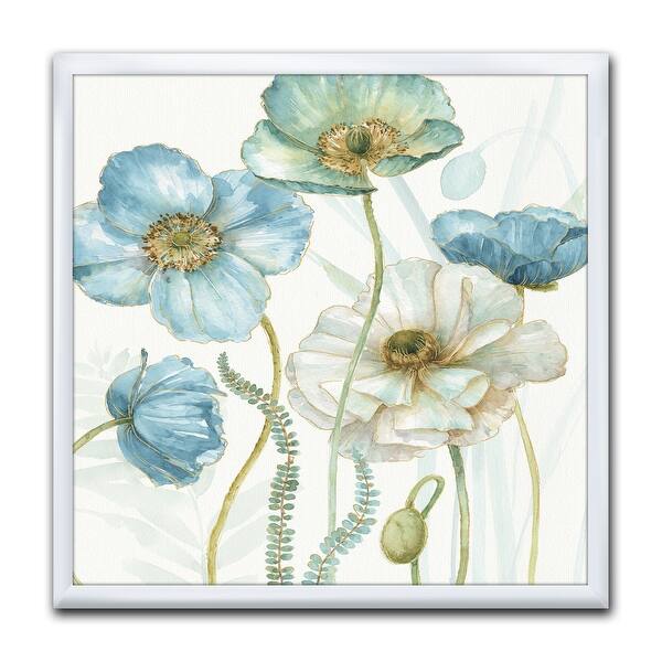 Designart Blue Cottage Flowers Drawing Ii Farmhouse Framed Art Print Overstock