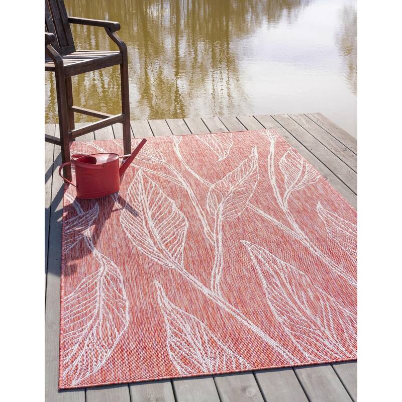 Outdoor Turgh Collection Area Rug - Rust Red - 7'x10'