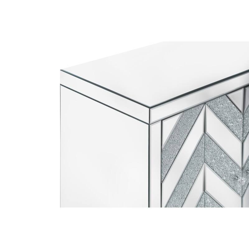 Cabinet with Mirror Trim and Diamond Shape