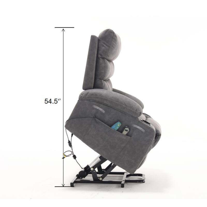 Large Size Electric Power Lift Recliner Chair Sofa with 8 Point Vibration Massage and Lumber Heat