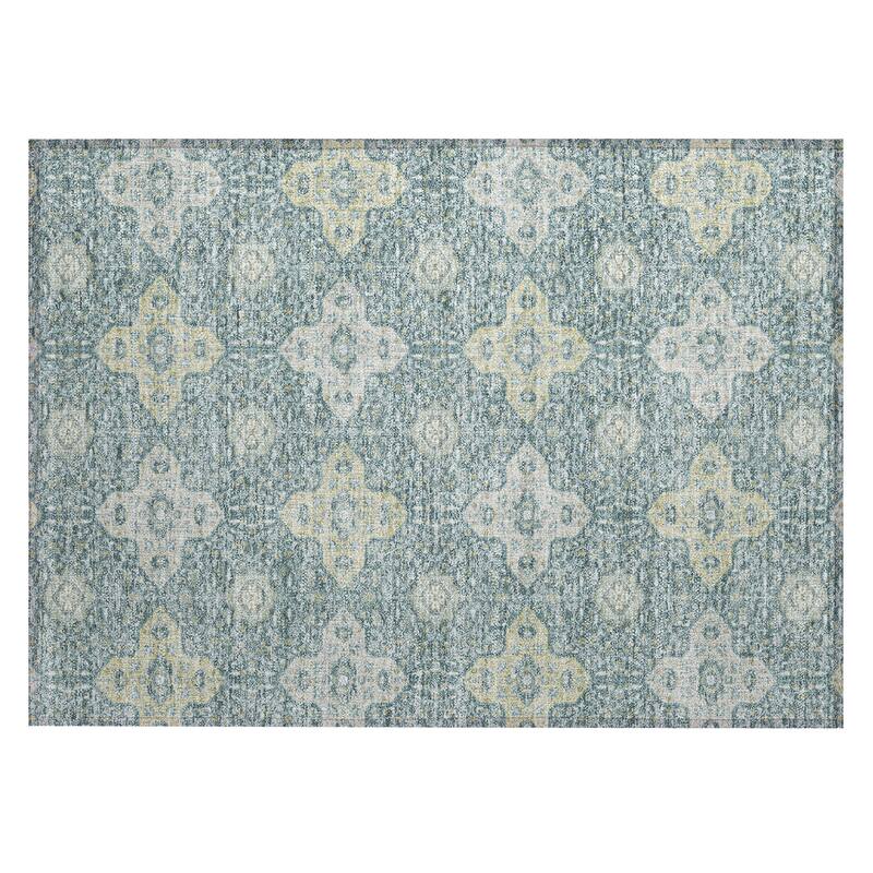 Machine Washable Indoor/ Outdoor Traditional Columbus Chantille Rug