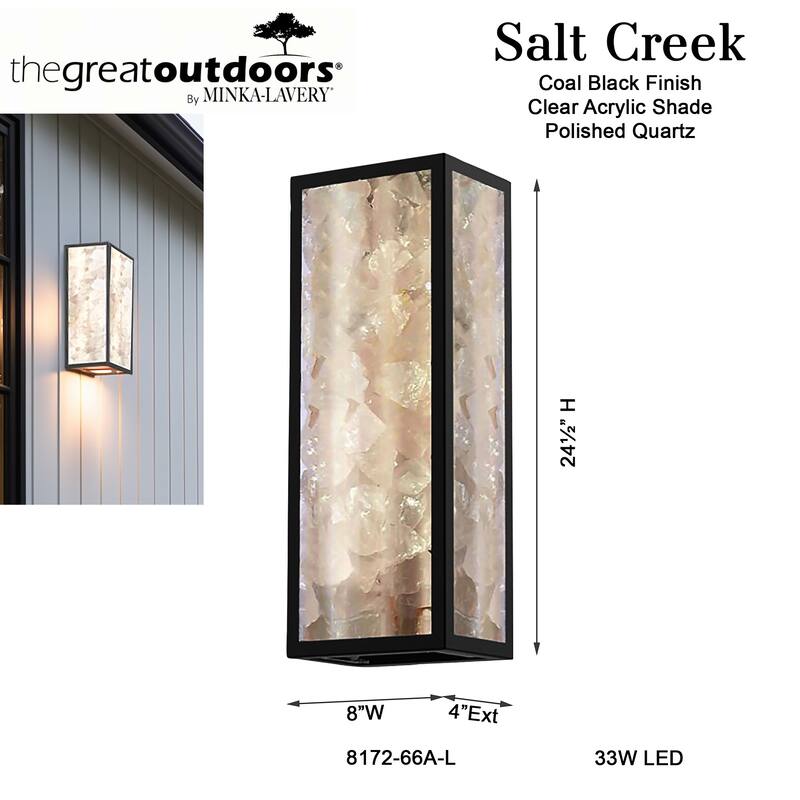 The Great Outdoors 8172-L Salt Creek 24" Tall LED Outdoor Wall Sconce
