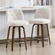 preview thumbnail 112 of 187, 26"/29" Swivel Counter Height Bar Stools, Counter Stools w/ Bentwood Legs Set of 2 - Linen-White - Counter Height