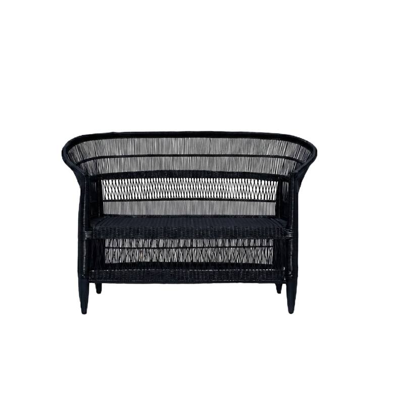 100% Handwoven Natural Rattan 3-Piece Indoor Seating Set with 2 Chairs and Loveseat, Solid Wood Frame, Boho Farmhouse