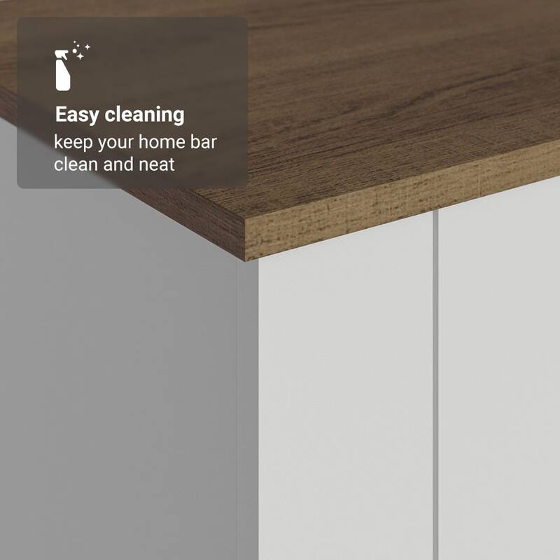 Madesa Home Bar Buffet Cabinet 3 Doors Unit for Kitchen & Dining