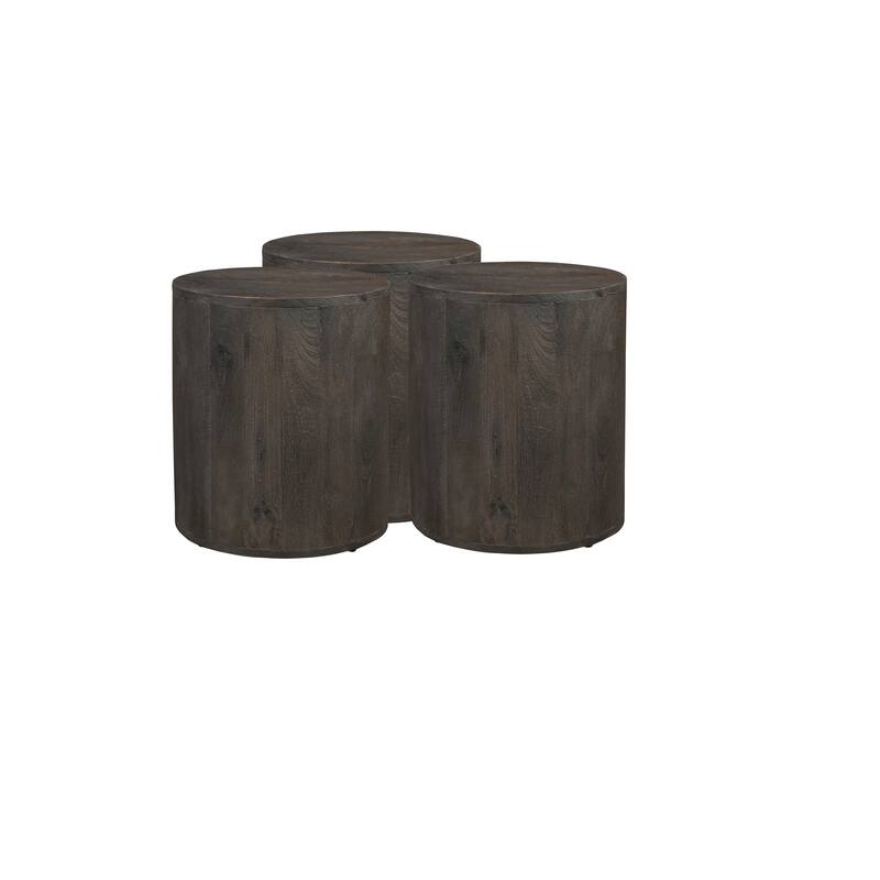 Caden Wood Drum Coffee Table