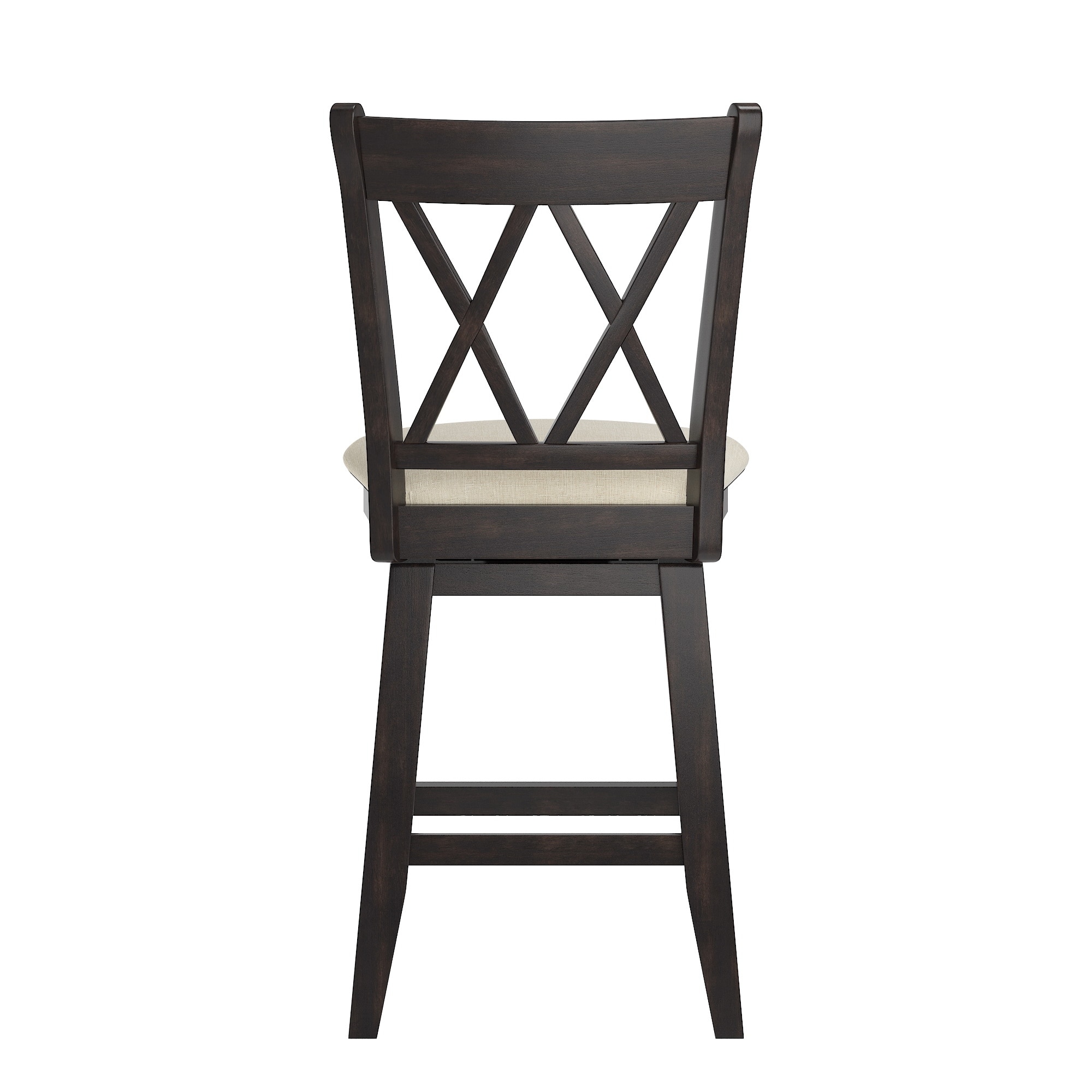 Eleanor Double X Back Wood Swivel Bar Stool by iNSPIRE Q Classic