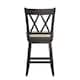Eleanor Double X Back Wood Swivel Bar Stool by iNSPIRE Q Classic