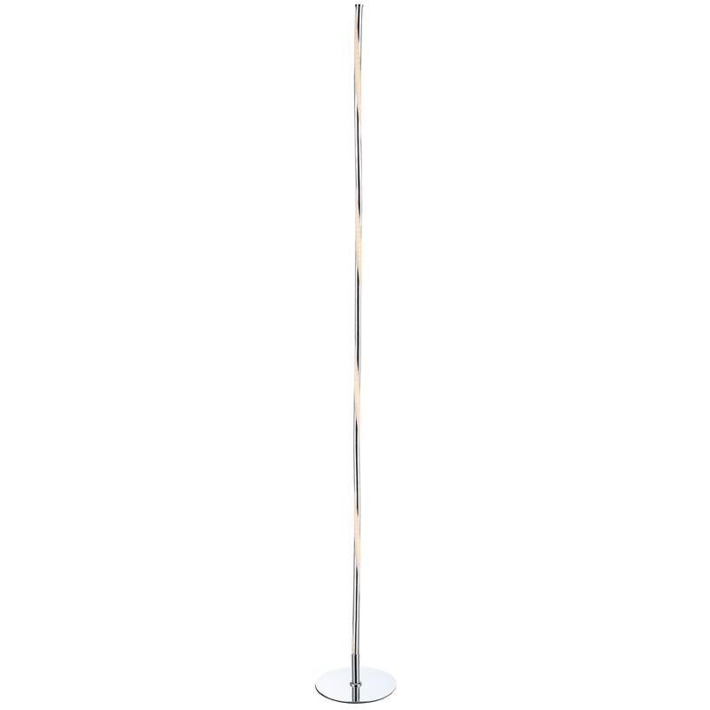 Iris 63.75" LED Integrated Floor Lamp, Chrome by JONATHAN Y