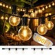 preview thumbnail 11 of 11, 100FT Waterproof LED Patio String Lights with 50 Shatterproof G40 Bulbs 200TF-100 Bulbs