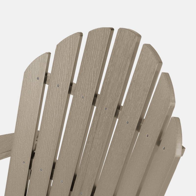 Eco-friendly Synthetic Wood Folding and Reclining Adirondack Chair