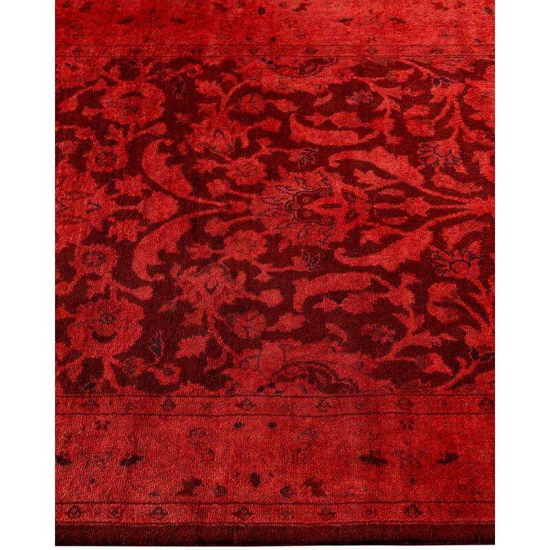 Contemporary Overdyed Wool Hand Knotted Runner - 2' 6" x 8' 10"