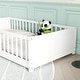 preview thumbnail 7 of 33, Twin Size Floor Bed Frame w/ Built-in Book Storage Rack, Safety Fence & Wood Slat, Toddler Floor Bed Frame-No Box Spring Needed