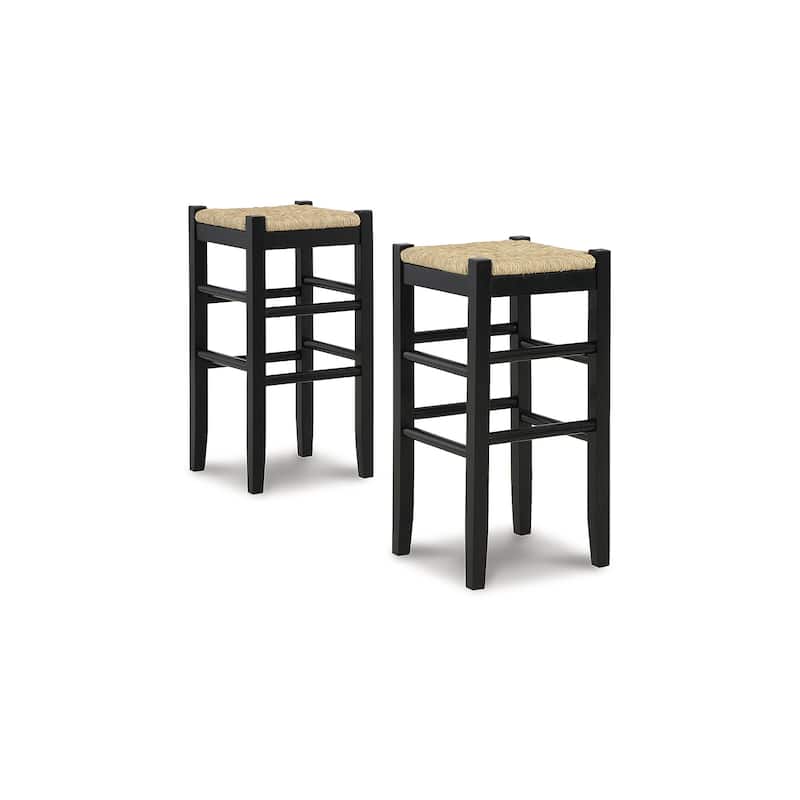Ashley Furniture Mirimyn Black Tall Stool (Set of 2) - 15"W x 15"D x 36"H