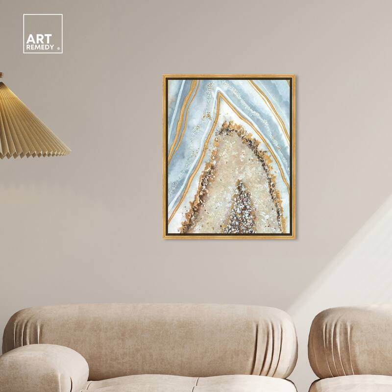 Art Remedy Clarity Art Framed Mineral, Agate & Geode 1 Piece Canvas Wall Art