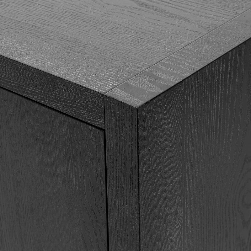Modern Storage Cabinet with 4 Metal handles, 4 Shelves and 4 Doors for Hallway, Entryway, Living room