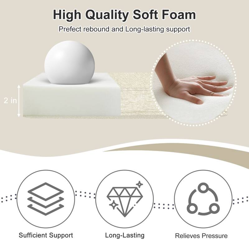 Aoodor Outdoor Dining Chair Cushions Set of 4, Waterproof Patio Furniture Seat Cushions, 18 x 19 inch - 18"x19"