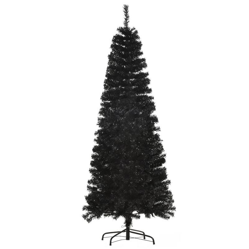 6ft Slim Douglas Fir Artificial Christmas Tree, 618 Tips, Family-Friendly Decor