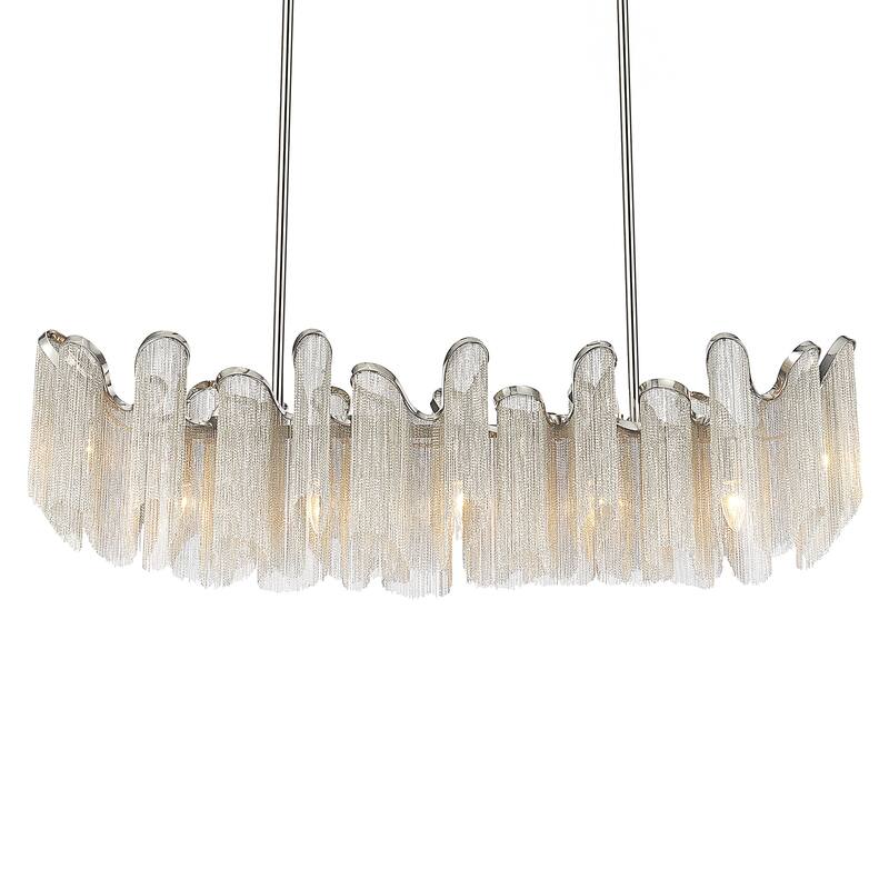 Daisy 7 Light Down Chandelier With Chrome Finish