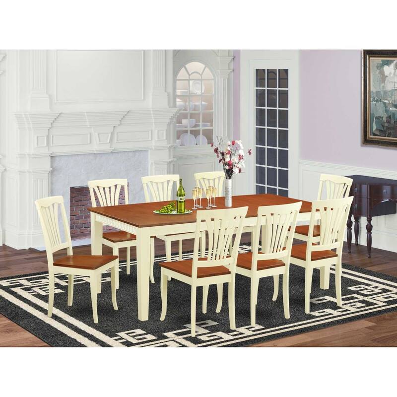 Rustic Dinette Set - Table and 8 Chairs - Kitchen Dining Room Furniture
