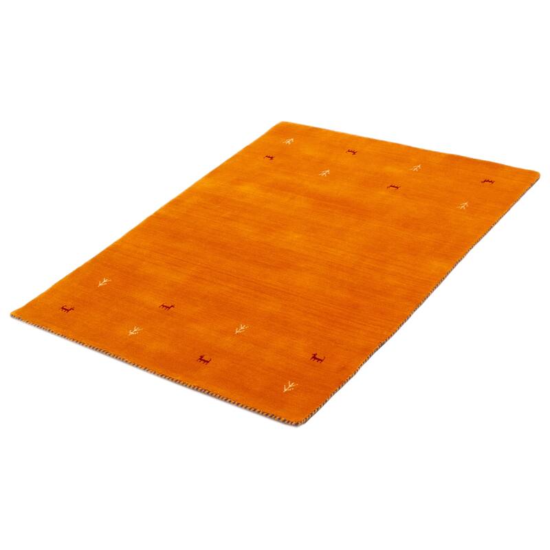 Kashkuli Gabbeh Orange Rug 4'0" x 5'7" - 4'0 x 5'7