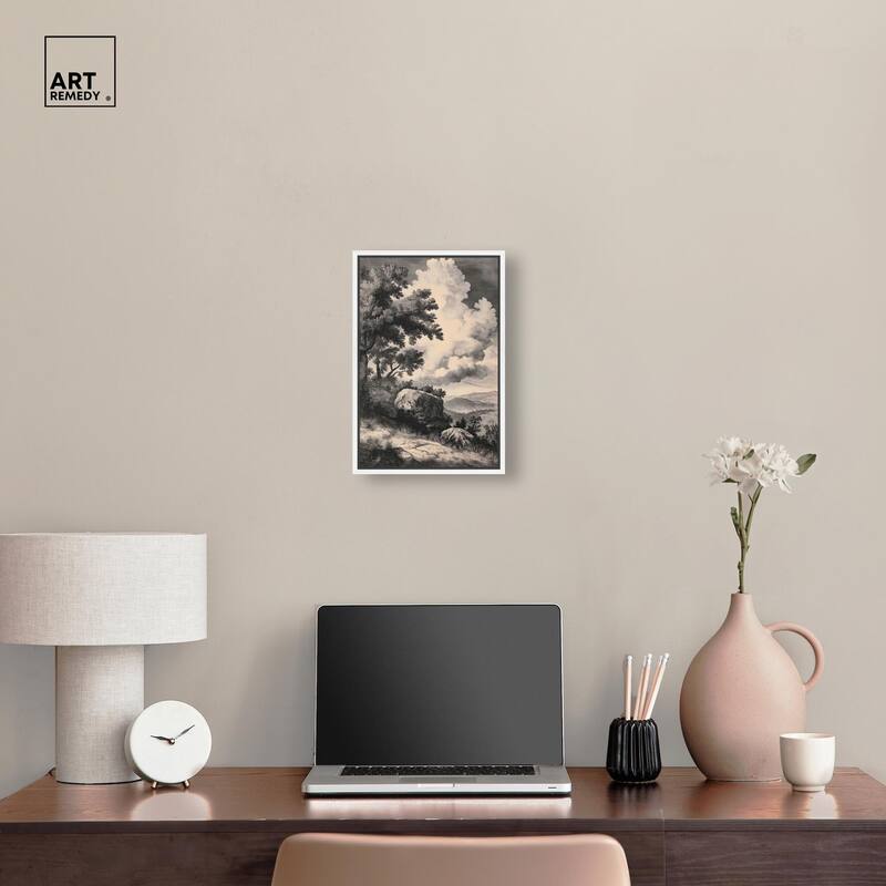 Chiaroscuro Cliffs Canvas by Art Remedy