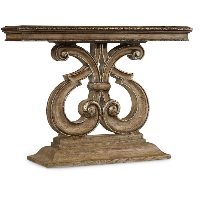 Hooker Furniture 48 Inch Long Poplar Wood Console Table from the - Light Caramel Latte