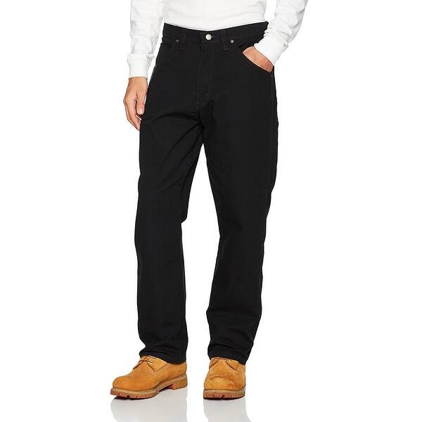 Shop Wrangler Mens Black Size 40x30 Relaxed Fit Comfort Carpenter