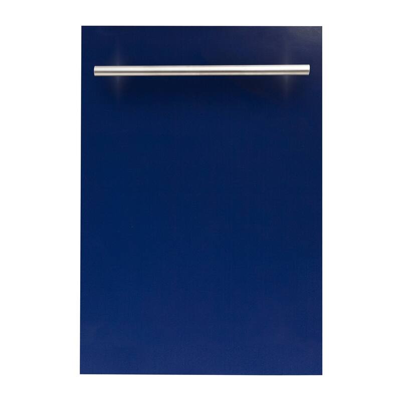 18" Compact Top Control Dishwasher with Stainless Steel Tub, 40dBa - Modern Handle - Blue Gloss