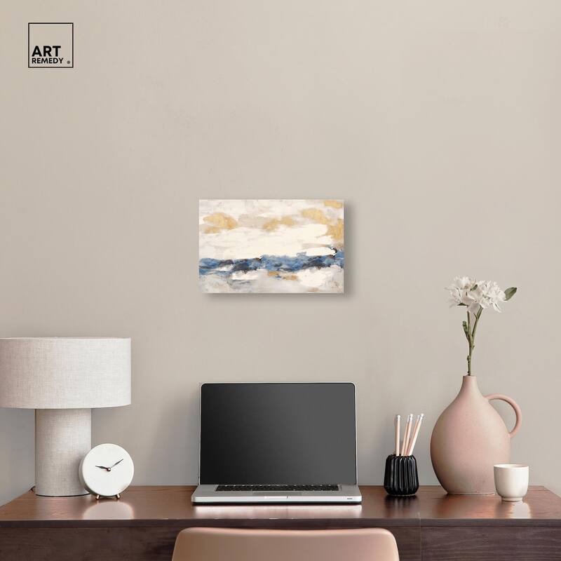 Mountain Mist Canvas Digital Abstract Art by Art Remedy, Gallery Wrapped