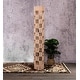 preview thumbnail 1 of 3, 2-Lights handcrafted Natural Modern Rattan Floor Lamp - 47" Tall Beige