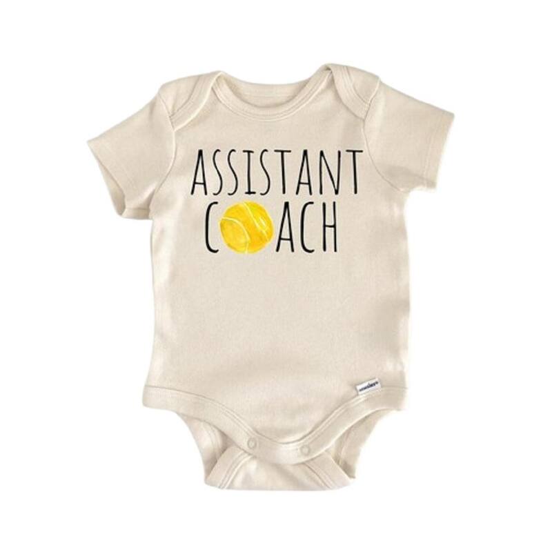 Tennis Sports - Baby Boy Girl Clothes Infant Bodysuit Funny Cute Newborn - White - 6-9M