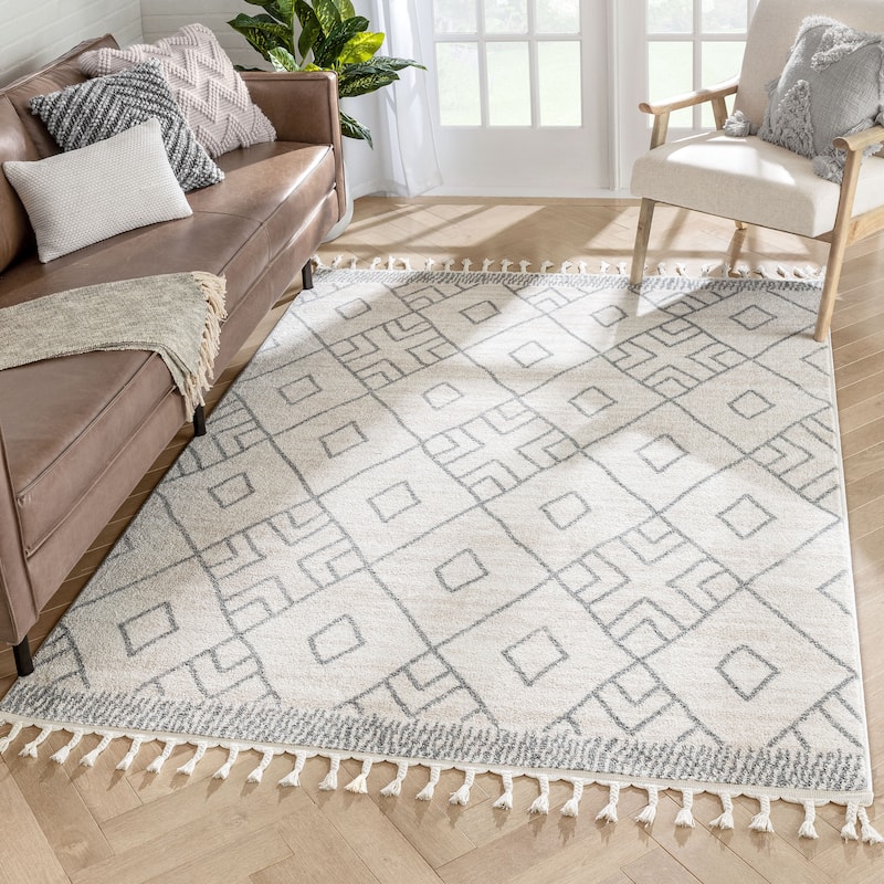 Well Woven Serenity2 Diodelly Moroccan Lattice Trellis Area Rug