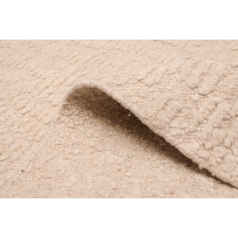 ECARPETGALLERY Hand-knotted Looma Ivory Wool Rug - 7'10 x 9'11