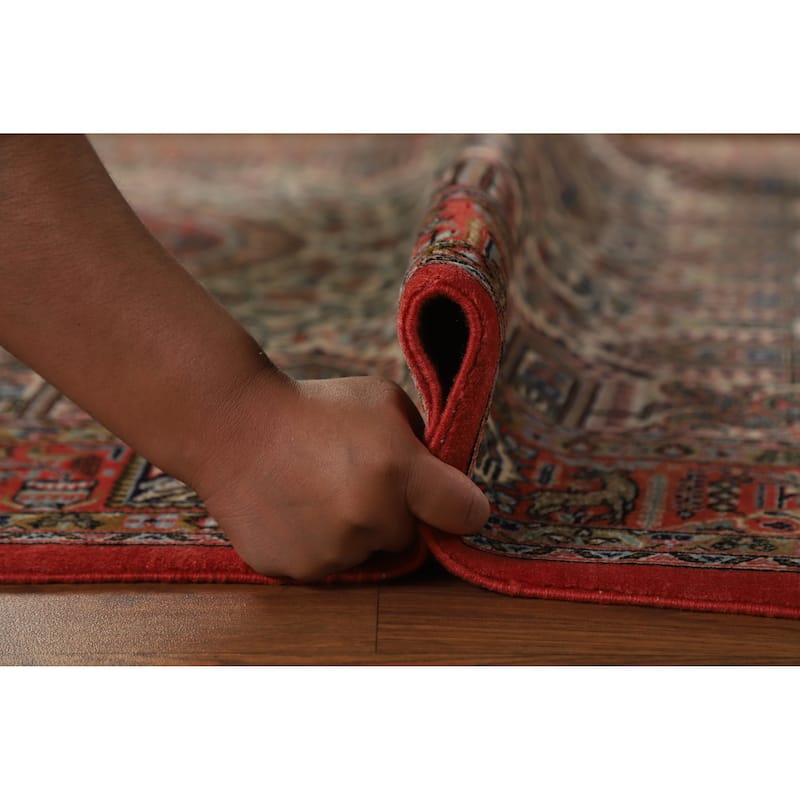 Hand Knotted Oriental Kork Wool Carpet Traditional Floral Beige & Ivories Qum Area Rug - 7' 2'' X 4' 9''