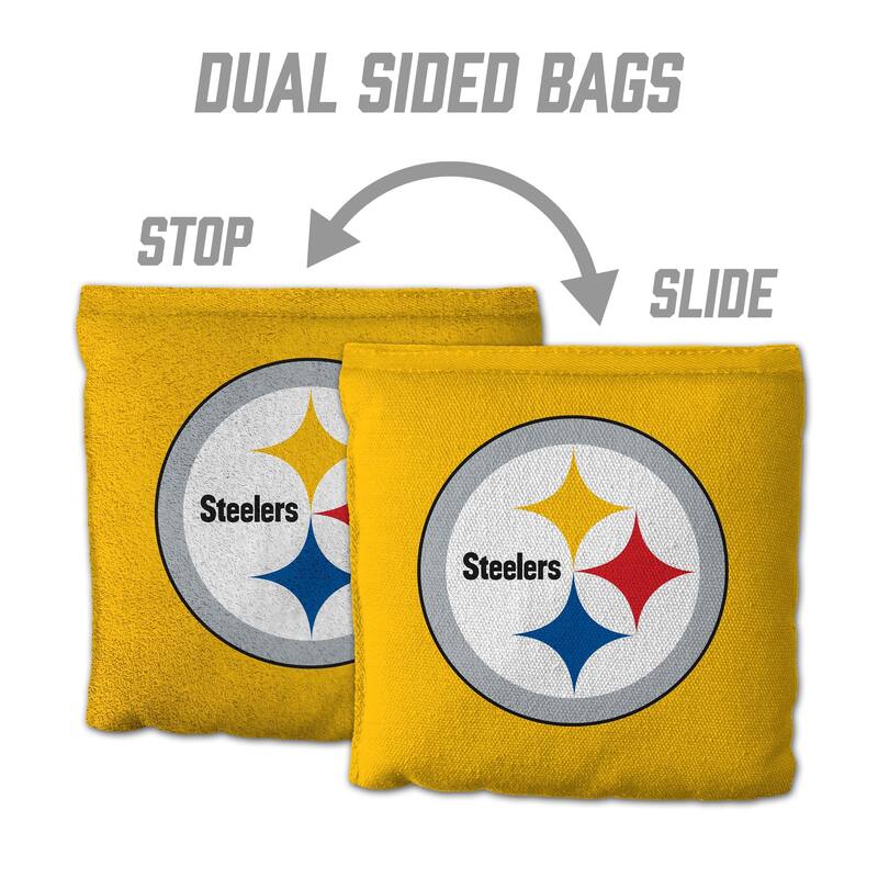 Pittsburgh Steelers NFL Dual Sided Pro Stop & Slide Cornhole Bags