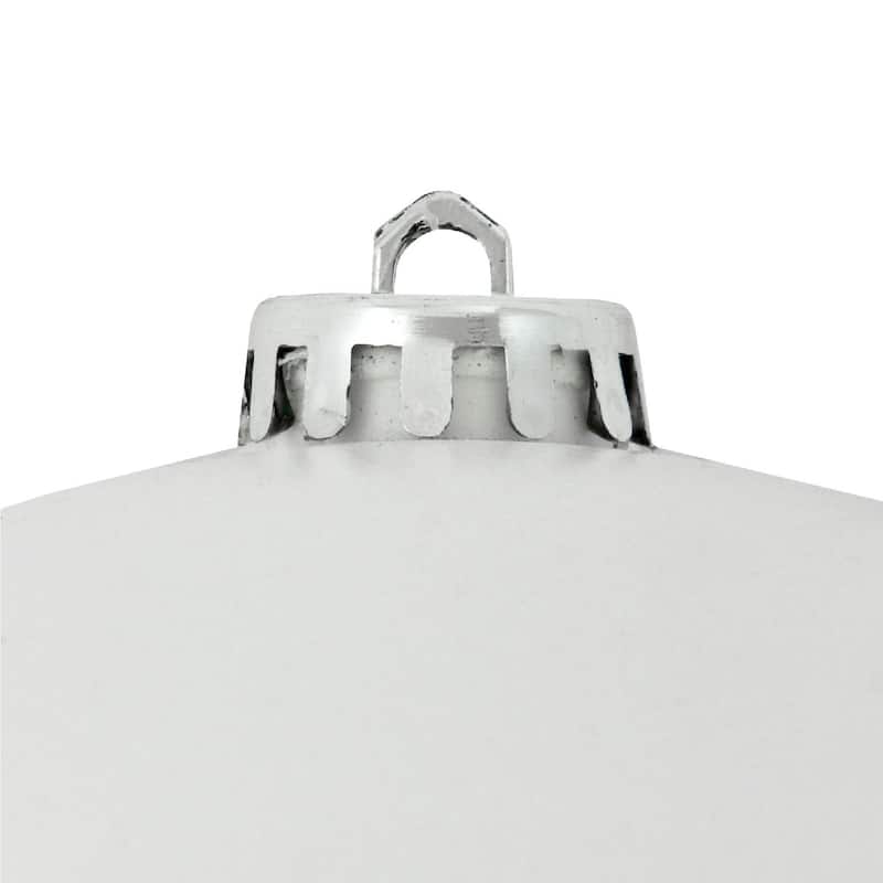 Shiny Shatterproof Commercial Christmas Ball Ornament 8" (200Mm) White