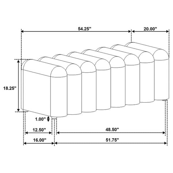 dimension image slide 2 of 3, Summer Fabric Upholstered Tufted Accent Bench