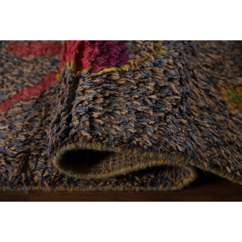 Moroccan Oriental Area Rug Hand-Knotted Wool Carpet - 8'9" x 12'6"